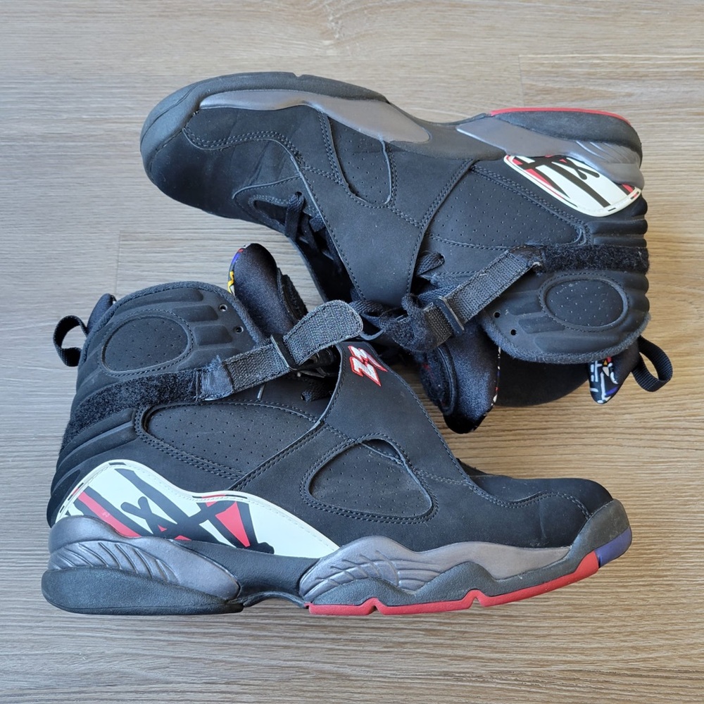 2013 Nike Air Jordan Retro 8 VIII Playoffs Black Varsity Red 305381-061 Sz 12